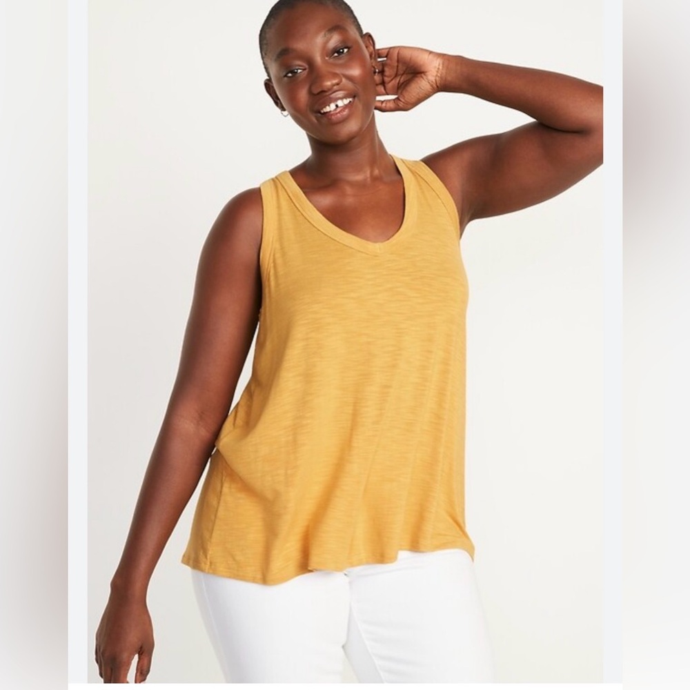 Old Navy Sleeveless Luxe V-Neck Swing T-Shirt-Size XXL-NWT